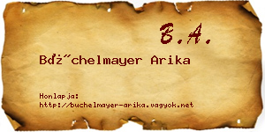 Büchelmayer Arika névjegykártya